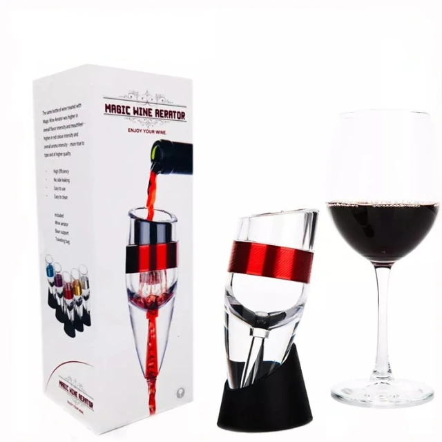 Bar Accessory Plastic Material Wine Decanter Aluminium Alloy Wine Aerator Pourer