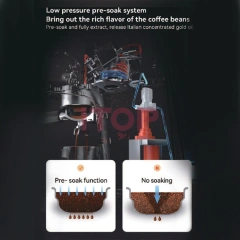 IT-ATC-11 3in1 Semi-automatic Espresso Maker with Grinder Milk Froth Double Pump Double Boiler PID+NTC for Espresso Cappuccino,Commercial Coffee Machine Supplier | CE/UL Certified | ITOP Cafe,IT-ATC-11 3in1 Semi-automatic Espresso Maker with Grinder Milk Froth Double Pump Double Boiler PID+NTC for Espresso Cappuccino