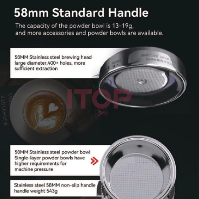 IT-ATC-11 3in1 Semi-automatic Espresso Maker with Grinder Milk Froth Double Pump Double Boiler PID+NTC for Espresso Cappuccino,Commercial Coffee Machine Supplier | CE/UL Certified | ITOP Cafe,IT-ATC-11 3in1 Semi-automatic Espresso Maker with Grinder Milk Froth Double Pump Double Boiler PID+NTC for Espresso Cappuccino