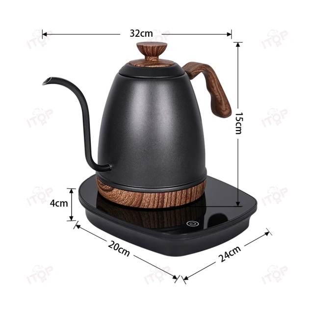 IT-POK Artisan Electric Gooseneck Kettle to-the-degree Temperature Control Heating Kettle Electric Pour-Over Kettle,Commercial Coffee Machine Supplier | CE/UL Certified | ITOP Cafe,IT-POK Artisan Electric Gooseneck Kettle to-the-degree Temperature Control Heating Kettle Electric Pour-Over Kettle