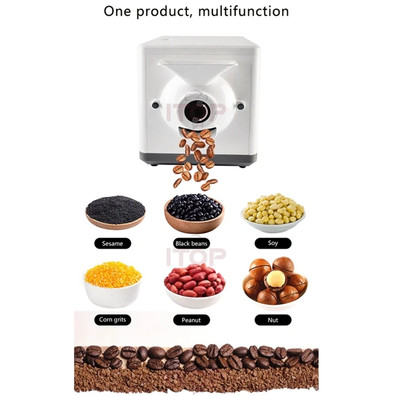 IT-ASCR1500 Coffee Bean Roaster Automatic Household Roasting Machine Grain Dryer Roaster Sesame Cocoa Multifunction Roasting Maker,Commercial Coffee Machine Supplier | CE/UL Certified | ITOP Cafe,IT-ASCR1500 Coffee Bean Roaster Automatic Household Roasting Machine Grain Dryer Roaster Sesame Cocoa Multifunction Roasting Maker