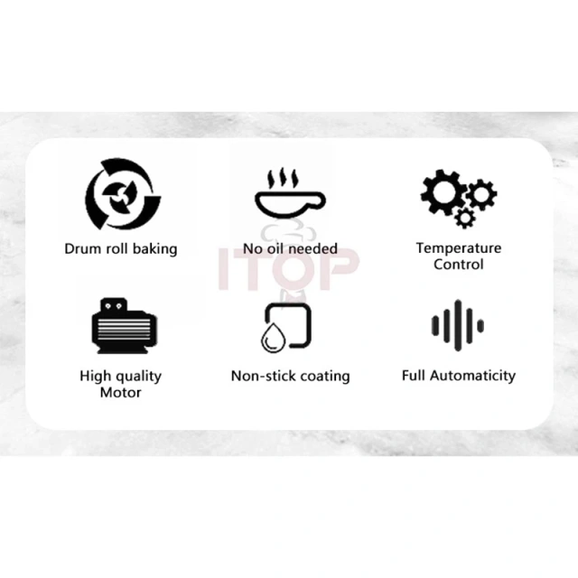 IT-ASCR1500 Coffee Bean Roaster Automatic Household Roasting Machine Grain Dryer Roaster Sesame Cocoa Multifunction Roasting Maker,Commercial Coffee Machine Supplier | CE/UL Certified | ITOP Cafe,IT-ASCR1500 Coffee Bean Roaster Automatic Household Roasting Machine Grain Dryer Roaster Sesame Cocoa Multifunction Roasting Maker