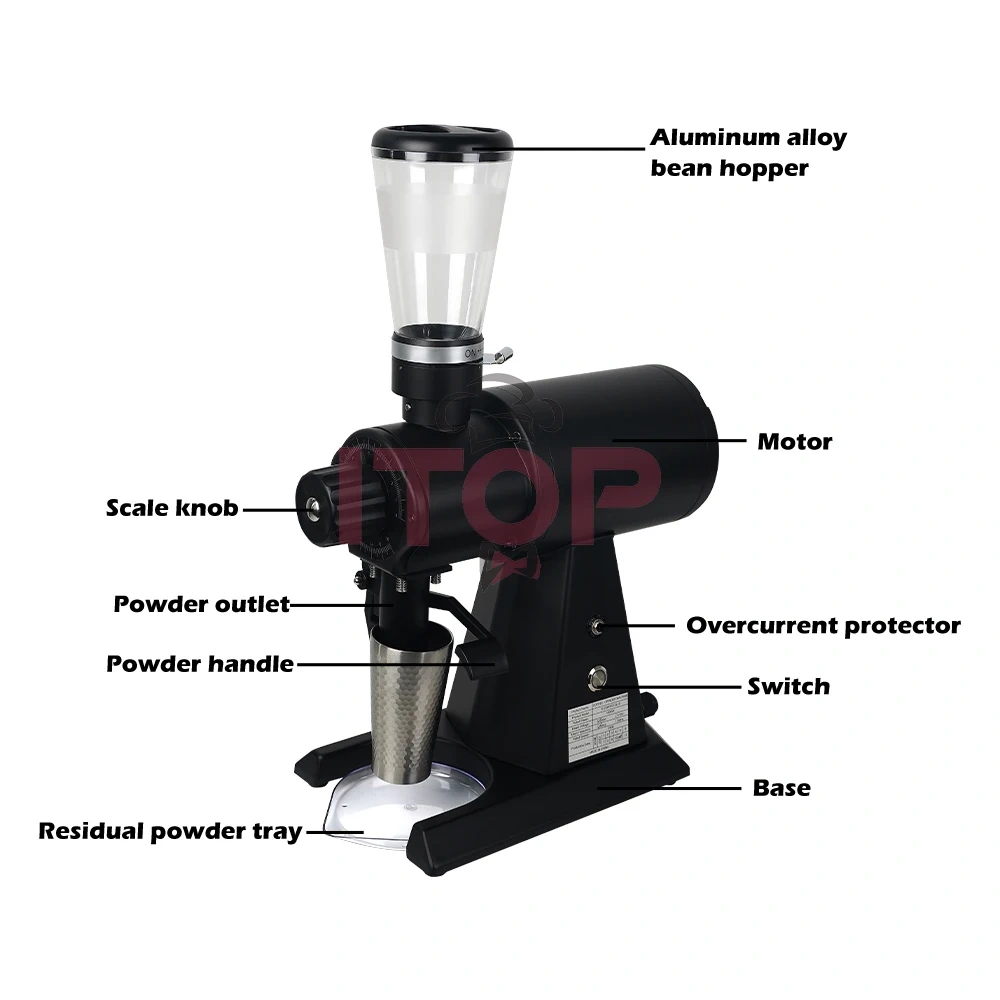 IT-C98PRO-DL-S EK43S Coffee Bean Grinder for Single Grinding Funnel Filter 98mm Stainless Steel/Titanium Coffee Grinder Thickness Adjusted,Commercial Coffee Machine Supplier | CE/UL Certified | ITOP Cafe,IT-C98PRO-DL-S EK43S Coffee Bean Grinder for Single Grinding Funnel Filter 98mm Stainless Steel/Titanium Coffee Grinder Thickness Adjusted