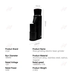 IT-CG05 SOE Coffee Grinder 48mm 7-core Stainless Steel Burr DC Gear Motor Low Temperature Fine Grinding Coffee Bean Grinder,Commercial Coffee Machine Supplier | CE/UL Certified | ITOP Cafe,IT-CG05 SOE Coffee Grinder 48mm 7-core Stainless Steel Burr DC Gear Motor Low Temperature Fine Grinding Coffee Bean Grinder