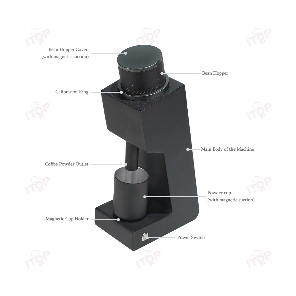 ITOP-03 Electric Burr Coffee Grinder with 48mm 6-Core Conical Burr,Commercial Coffee Machine Supplier | CE/UL Certified | ITOP Cafe,ITOP-03 Electric Burr Coffee Grinder with 48mm 6-Core Conical Burr | ITOP