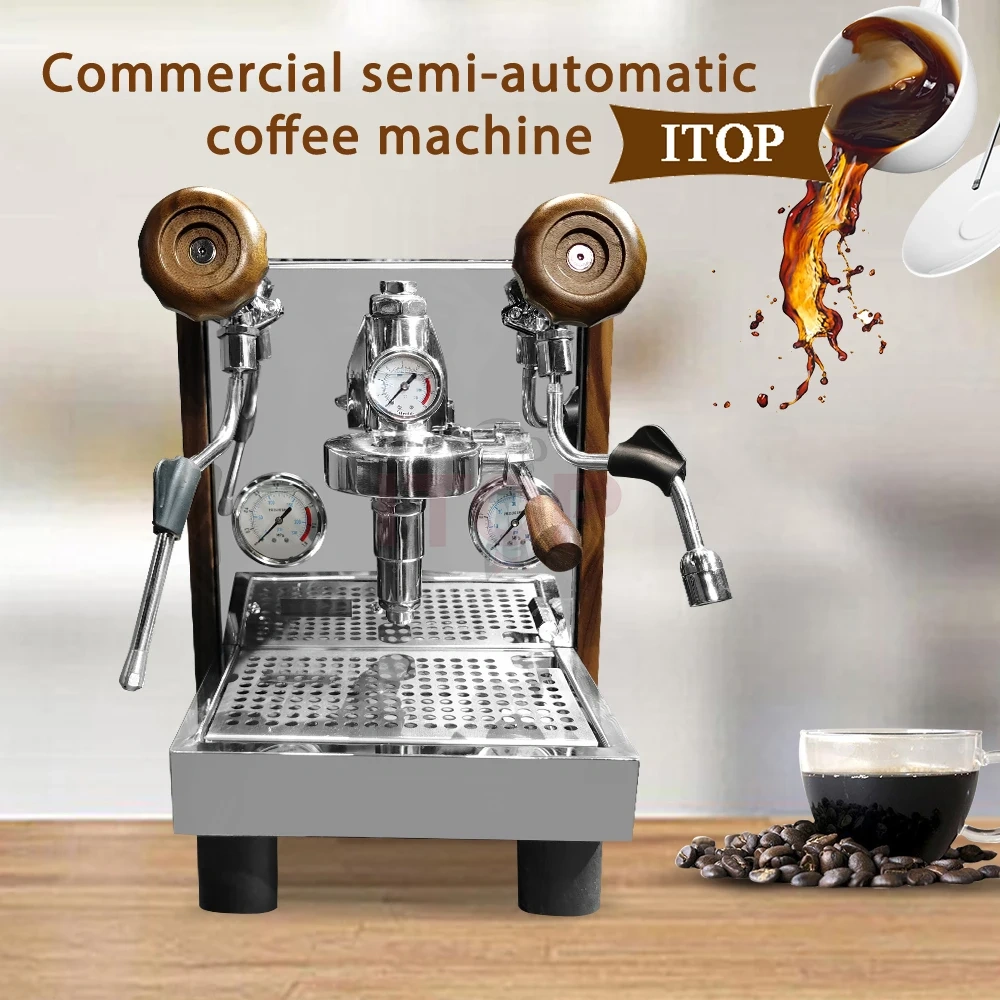 IT-SCM-E61 9Bar Semi-automatic Espresso Machine Rotary Pump 2.2L+1.2L Double Boiler PID Temperature Control 4 hole Coffee Maker,Commercial Coffee Machine Supplier | CE/UL Certified | ITOP Cafe,IT-SCM-E61 9Bar Semi-automatic Espresso Machine Rotary Pump 2.2L+1.2L Double Boiler PID Temperature Control 4 hole Coffee Maker