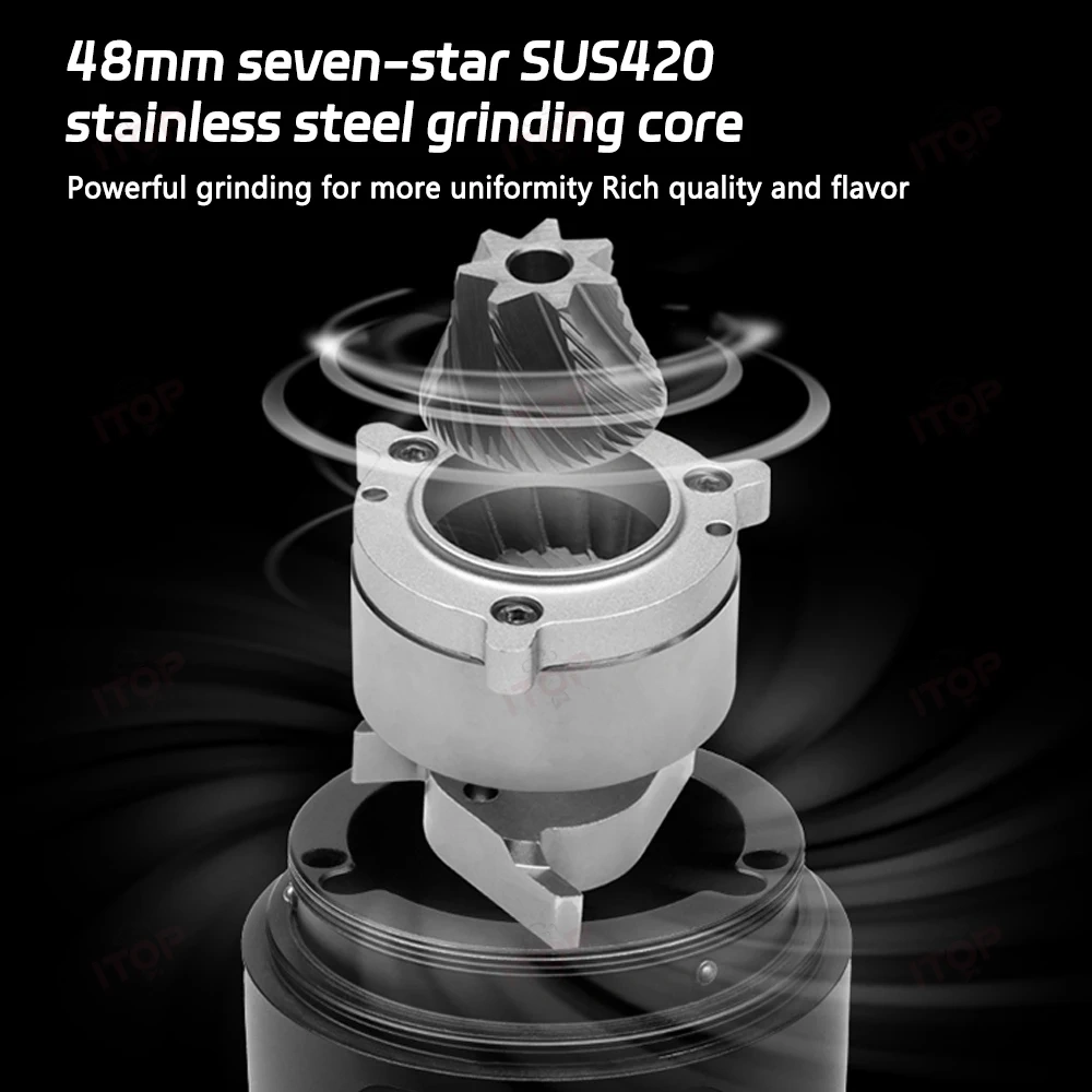IT-CG05 SOE Coffee Grinder 48mm 7-core Stainless Steel Burr DC Gear Motor Low Temperature Fine Grinding Coffee Bean Grinder,Commercial Coffee Machine Supplier | CE/UL Certified | ITOP Cafe,IT-CG05 SOE Coffee Grinder 48mm 7-core Stainless Steel Burr DC Gear Motor Low Temperature Fine Grinding Coffee Bean Grinder