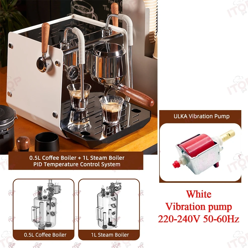 IT-CM-S1 Commercial Semi-Automatic Espresso Machine with PID Preinfusion Electronic Screen Control Storage Type Double Boiler,Commercial Coffee Machine Supplier | CE/UL Certified | ITOP Cafe,IT-CM-S1 Commercial Semi-Automatic Espresso Machine with PID Preinfusion Electronic Screen Control Storage Type Double Boiler