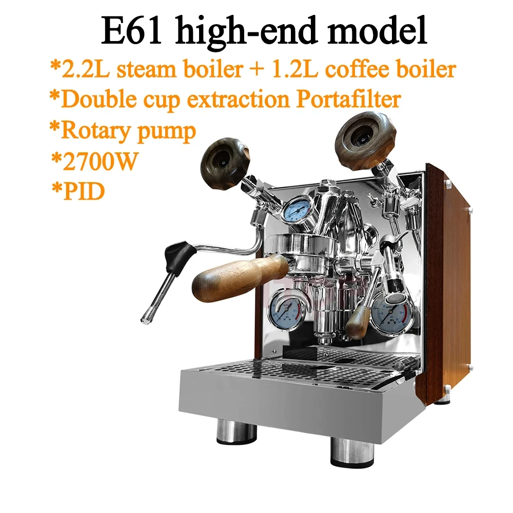 IT-SCM-E61 9Bar Semi-automatic Espresso Machine Rotary Pump 2.2L+1.2L Double Boiler PID Temperature Control 4 hole Coffee Maker,Commercial Coffee Machine Supplier | CE/UL Certified | ITOP Cafe,IT-SCM-E61 9Bar Semi-automatic Espresso Machine Rotary Pump 2.2L+1.2L Double Boiler PID Temperature Control 4 hole Coffee Maker