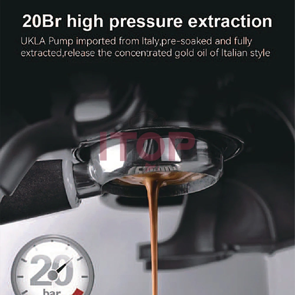IT-ATC-11 3in1 Semi-automatic Espresso Maker with Grinder Milk Froth Double Pump Double Boiler PID+NTC for Espresso Cappuccino,Commercial Coffee Machine Supplier | CE/UL Certified | ITOP Cafe,IT-ATC-11 3in1 Semi-automatic Espresso Maker with Grinder Milk Froth Double Pump Double Boiler PID+NTC for Espresso Cappuccino