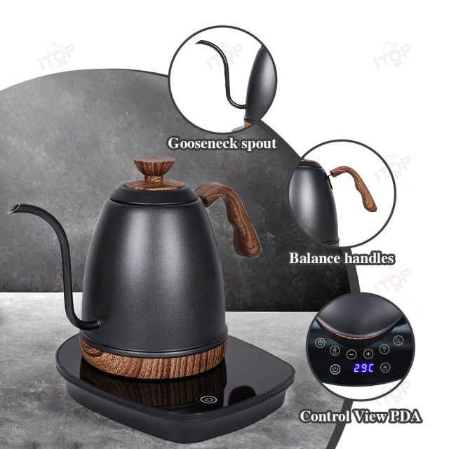 IT-POK Artisan Electric Gooseneck Kettle to-the-degree Temperature Control Heating Kettle Electric Pour-Over Kettle,Commercial Coffee Machine Supplier | CE/UL Certified | ITOP Cafe,IT-POK Artisan Electric Gooseneck Kettle to-the-degree Temperature Control Heating Kettle Electric Pour-Over Kettle