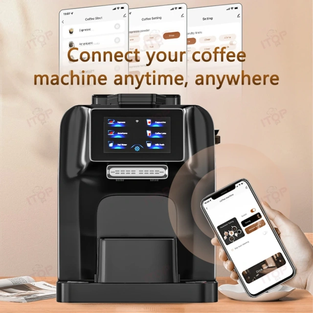 IT-AC-T6 Fully Automatic Coffee Maker 11 Type Fancy Coffee Electronic Refrigerated Milk Tank Latte Espresso Coffee Machine,Commercial Coffee Machine Supplier | CE/UL Certified | ITOP Cafe,IT-AC-T6 Fully Automatic Coffee Maker 11 Type Fancy Coffee Electronic Refrigerated Milk Tank Latte Espresso Coffee Machine