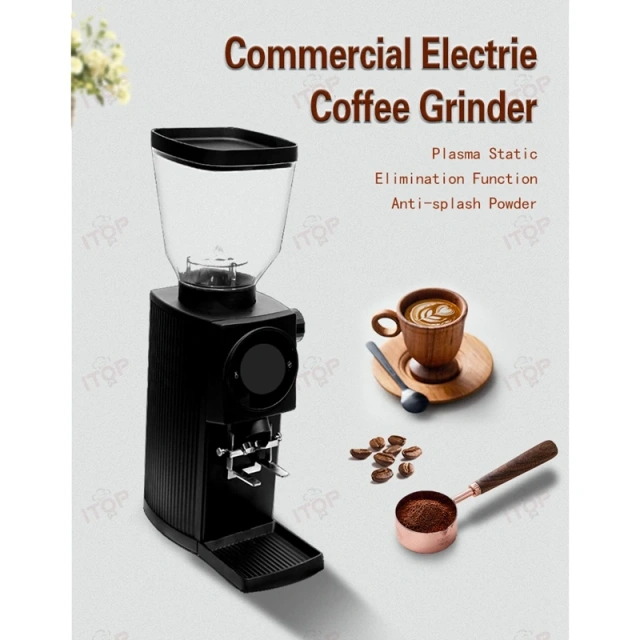 IT-GE83 Commercial Coffee Bean Grinder Plasma Static Elimination Design 83mm Flat Burr Electric Espresso Coffee Bean Miller,Commercial Coffee Machine Supplier | CE/UL Certified | ITOP Cafe,IT-GE83 Commercial Coffee Bean Grinder Plasma Static Elimination Design 83mm Flat Burr Electric Espresso Coffee Bean Miller