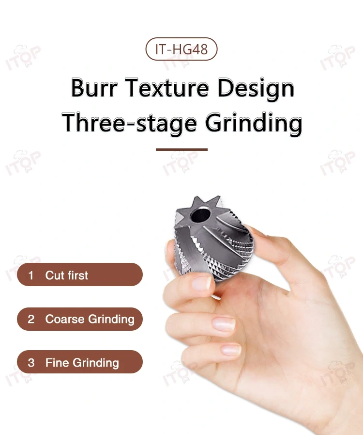 IT-HG48 Manual Coffee Bean Grinder 7 Core Ghost Tooth Cone Burr  Espresso Hand Grinder Pour over Coffee Mill,Commercial Coffee Machine Supplier | CE/UL Certified | ITOP Cafe,IT-HG48 Manual Coffee Bean Grinder 7 Core Ghost Tooth Cone Burr  Espresso Hand Grinder Pour over Coffee Mill