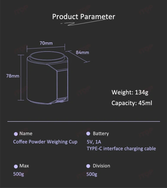 IT-DCS Powder Scale Coffee Powder Weighing Cup Powder Receptacle with Electronic Scale Coffee Powder Scale Cup Coffee Tool,Commercial Coffee Machine Supplier | CE/UL Certified | ITOP Cafe,IT-DCS Powder Scale Coffee Powder Weighing Cup Powder Receptacle with Electronic Scale Coffee Powder Scale Cup Coffee Tool