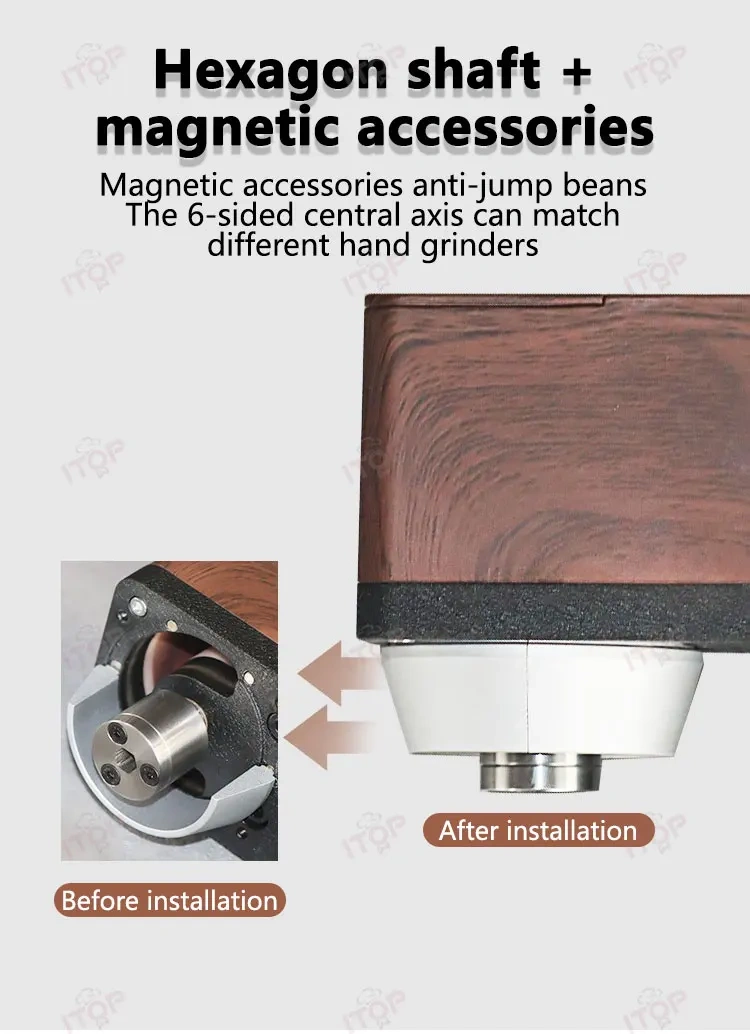 ITOP-MG-U New Upgrade Electric Stand for Hand Coffee Grinder Variable Speed Grinding Auxiliary Stand Hand Grinder Electric Kit,Commercial Coffee Machine Supplier | CE/UL Certified | ITOP Cafe,ITOP-MG-U New Upgrade Electric Stand for Hand Coffee Grinder Variable Speed Grinding Auxiliary Stand Hand Grinder Electric Kit