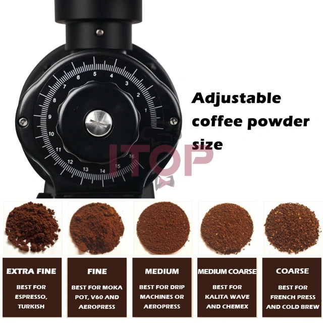 IT-C98PRO-DL-S EK43S Coffee Bean Grinder for Single Grinding Funnel Filter 98mm Stainless Steel/Titanium Coffee Grinder Thickness Adjusted,Commercial Coffee Machine Supplier | CE/UL Certified | ITOP Cafe,IT-C98PRO-DL-S EK43S Coffee Bean Grinder for Single Grinding Funnel Filter 98mm Stainless Steel/Titanium Coffee Grinder Thickness Adjusted