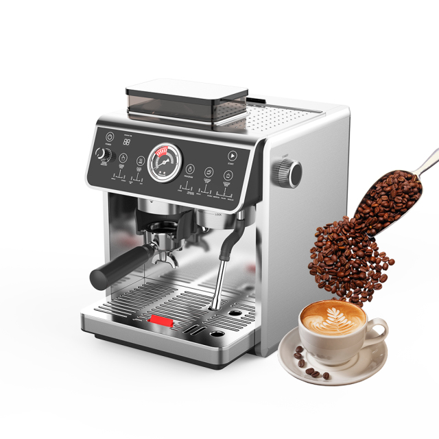 IT-ATC-11 3in1 Semi-automatic Espresso Maker with Grinder Milk Froth Double Pump Double Boiler PID+NTC for Espresso Cappuccino,Commercial Coffee Machine Supplier | CE/UL Certified | ITOP Cafe,IT-ATC-11 3in1 Semi-automatic Espresso Maker with Grinder Milk Froth Double Pump Double Boiler PID+NTC for Espresso Cappuccino