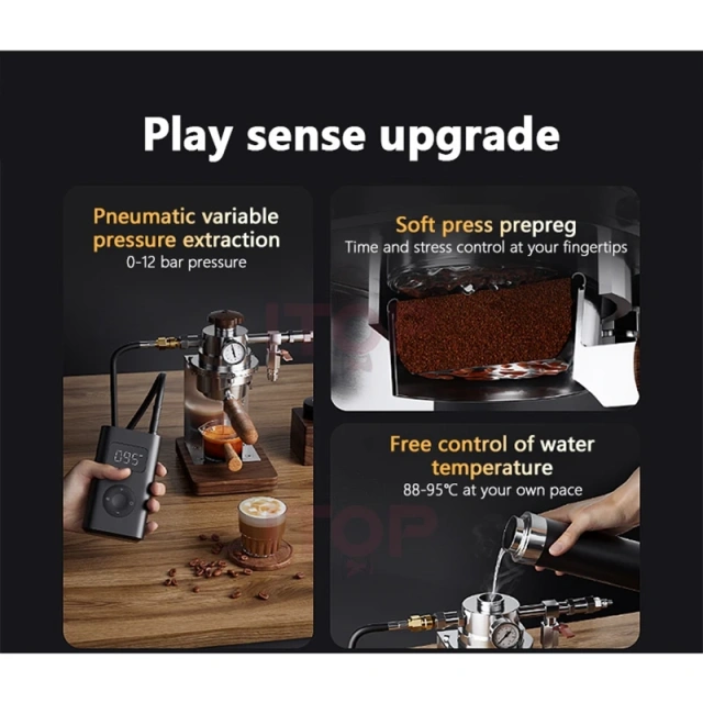 ALM kopi Barrett Pneumatic Coffee Machine Household Manual Variable Pressure Coffee Maker Espresso Coffee Maker with 58mm portafilter,Commercial Coffee Machine Supplier | CE/UL Certified | ITOP Cafe,ALM kopi Barrett Pneumatic Coffee Machine Household Manual Variable Pressure Coffee Maker Espresso Coffee Maker with 58mm portafilter