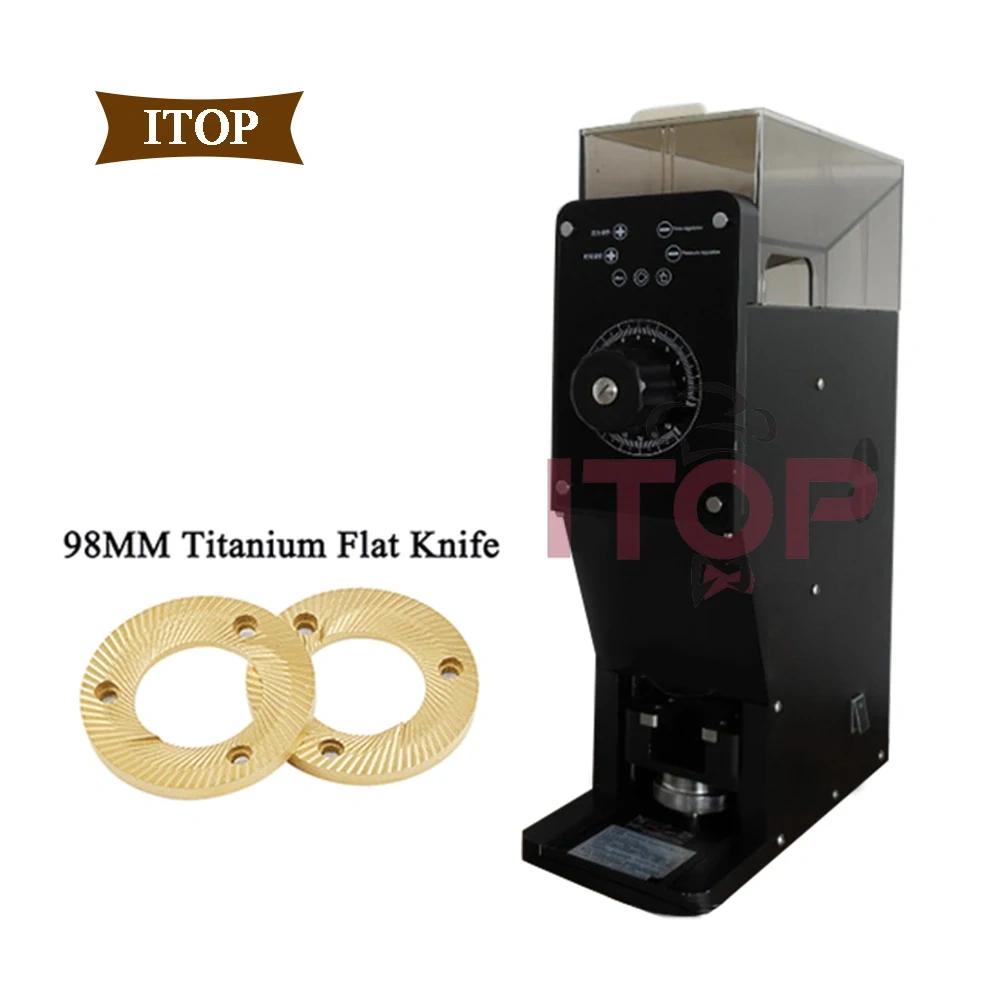 IT-MT-G Bean Grinding Quantitative Pressing Powder All-in-One Machine 98MM Titanium Flat Knife Coffee Grinder Coffee Tamper,Commercial Coffee Machine Supplier | CE/UL Certified | ITOP Cafe,IT-MT-G Bean Grinding Quantitative Pressing Powder All-in-One Machine 98MM Titanium Flat Knife Coffee Grinder Coffee Tamper