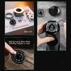 IT-CG48 One-click Professional Home Electric Portable Burr Coffee Grinder,Commercial Coffee Machine Supplier | CE/UL Certified | ITOP Cafe,IT-CG48 One-click Professional Home Electric Portable Burr Coffee Grinder