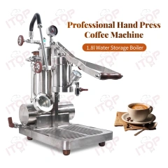 Alm Kopi espresso-3 Hand Press Espresso Machine Stepless Pressure 9Bar Extraction Coffee Maker with Electric heating Box 220V/110V,Commercial Coffee Machine Supplier | CE/UL Certified | ITOP Cafe,Alm Kopi espresso-3 Hand Press Espresso Machine Stepless Pressure 9Bar Extraction Coffee Maker with Electric heating Box 220V/110V
