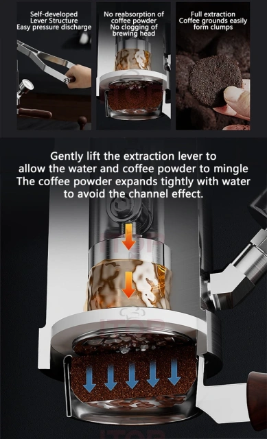 Alm Kopi Espresso-2 Hand Press Coffee Maker With PID Temperature Control 9 Bar Constant/Variable Pressure Lever Espresso Coffee NEW,Commercial Coffee Machine Supplier | CE/UL Certified | ITOP Cafe,Alm Kopi Espresso-2 Hand Press Coffee Maker With PID Temperature Control 9 Bar Constant/Variable Pressure Lever Espresso Coffee NEW