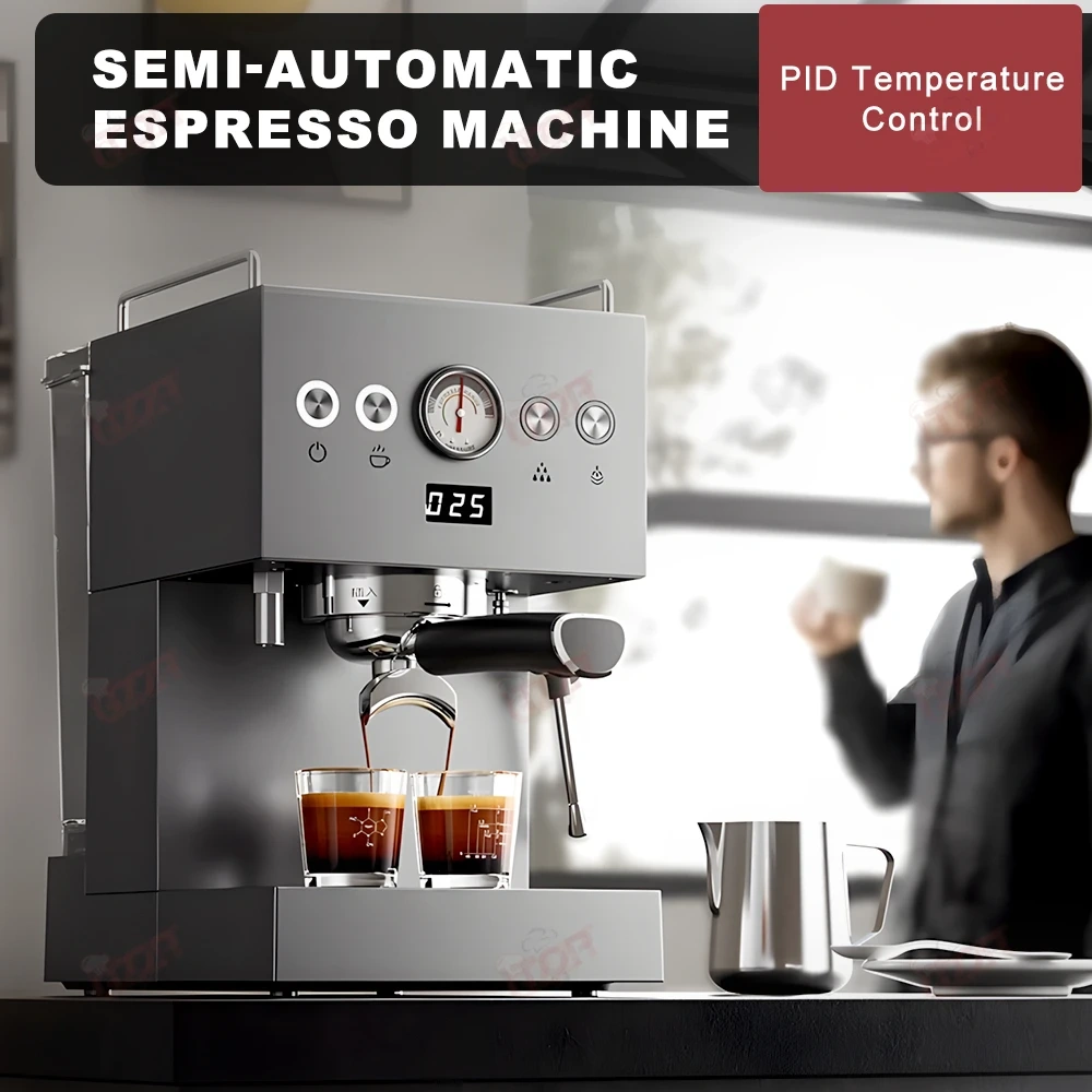 IT-EC58 Semi-Automatic Espresso Machine Stainless Steel 15Bar Coffee Maker with PID Temperature Control ULKA Pump 1300W,Commercial Coffee Machine Supplier | CE/UL Certified | ITOP Cafe,IT-EC58 Semi-Automatic Espresso Machine Stainless Steel 15Bar Coffee Maker with PID Temperature Control ULKA Pump 1300W