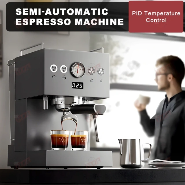IT-EC58 Semi-Automatic Espresso Machine Stainless Steel 15Bar Coffee Maker with PID Temperature Control ULKA Pump 1300W,Commercial Coffee Machine Supplier | CE/UL Certified | ITOP Cafe,IT-EC58 Semi-Automatic Espresso Machine Stainless Steel 15Bar Coffee Maker with PID Temperature Control ULKA Pump 1300W