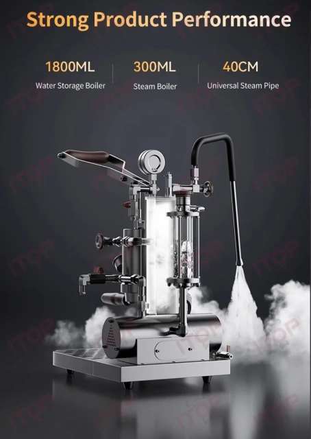 Alm Kopi espresso-3 Hand Press Espresso Machine Stepless Pressure 9Bar Extraction Coffee Maker with Electric heating Box 220V/110V,Commercial Coffee Machine Supplier | CE/UL Certified | ITOP Cafe,Alm Kopi espresso-3 Hand Press Espresso Machine Stepless Pressure 9Bar Extraction Coffee Maker with Electric heating Box 220V/110V