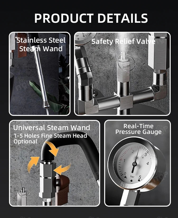 Alm Kopi AK-74 Portable Milk Frother Stainless Steel Milk Steamer Water Vapor Separator Drying vapour Versatile for Coffee Making,Commercial Coffee Machine Supplier | CE/UL Certified | ITOP Cafe,Alm Kopi AK-74 Portable Milk Frother Stainless Steel Milk Steamer Water Vapor Separator Drying vapour Versatile for Coffee Making