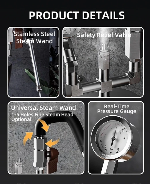 Alm Kopi AK-74 Portable Milk Frother Stainless Steel Milk Steamer Water Vapor Separator Drying vapour Versatile for Coffee Making,Commercial Coffee Machine Supplier | CE/UL Certified | ITOP Cafe,Alm Kopi AK-74 Portable Milk Frother Stainless Steel Milk Steamer Water Vapor Separator Drying vapour Versatile for Coffee Making