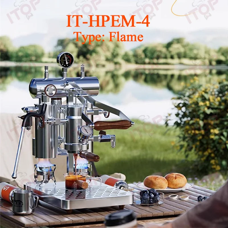 Alm Kopi Espresso4 Manual Variable Pressure Coffee Machine Lever Coffee Machine Flame and