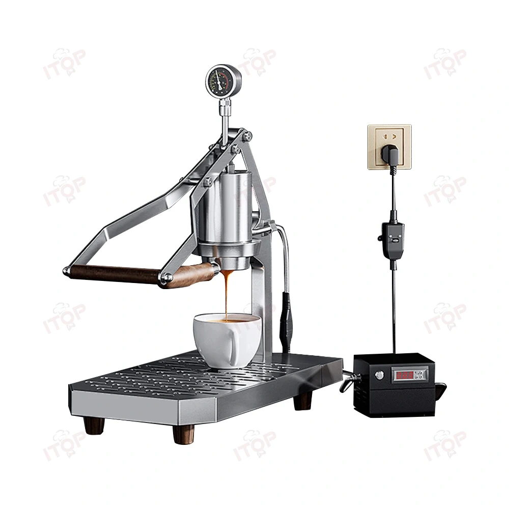Alm Kopi Espresso-ghost Manual Lever Espresso Maker With Temperature Real-time Display PID Control 9 Bar Extract Coffee Stainless Steel Body,Commercial Coffee Machine Supplier | CE/UL Certified | ITOP Cafe,Alm Kopi Espresso-ghost Manual Lever Espresso Maker With Temperature Real-time Display PID Control 9 Bar Extract Coffee Stainless Steel Body