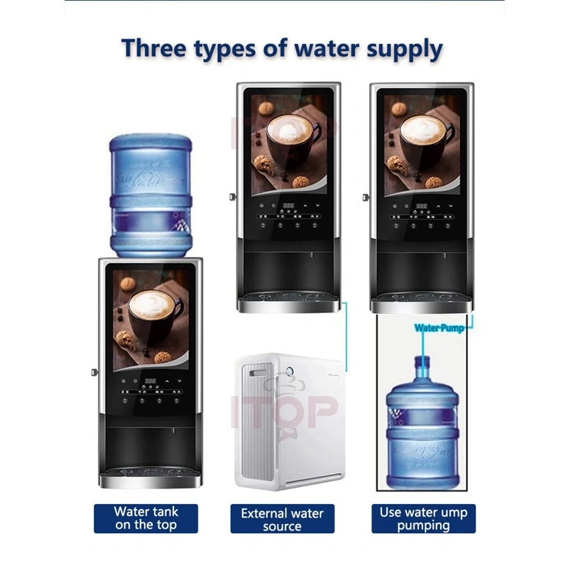 IT-CIM03P 1600W Commercial Instant Beverage Machine Soy Milk/Milk/Coffee/Hot Water Beverage Vending Machine Coffee Maker 220V-240V,Commercial Coffee Machine Supplier | CE/UL Certified | ITOP Cafe,IT-CIM03P 1600W Commercial Instant Beverage Machine Soy Milk/Milk/Coffee/Hot Water Beverage Vending Machine Coffee Maker 220V-240V