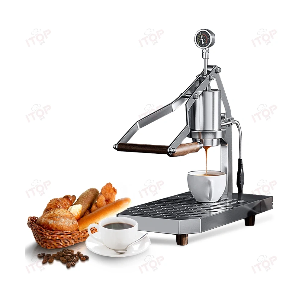 Alm Kopi Espresso-ghost Manual Lever Espresso Maker With Temperature Real-time Display PID Control 9 Bar Extract Coffee Stainless Steel Body,Commercial Coffee Machine Supplier | CE/UL Certified | ITOP Cafe,Alm Kopi Espresso-ghost Manual Lever Espresso Maker With Temperature Real-time Display PID Control 9 Bar Extract Coffee Stainless Steel Body