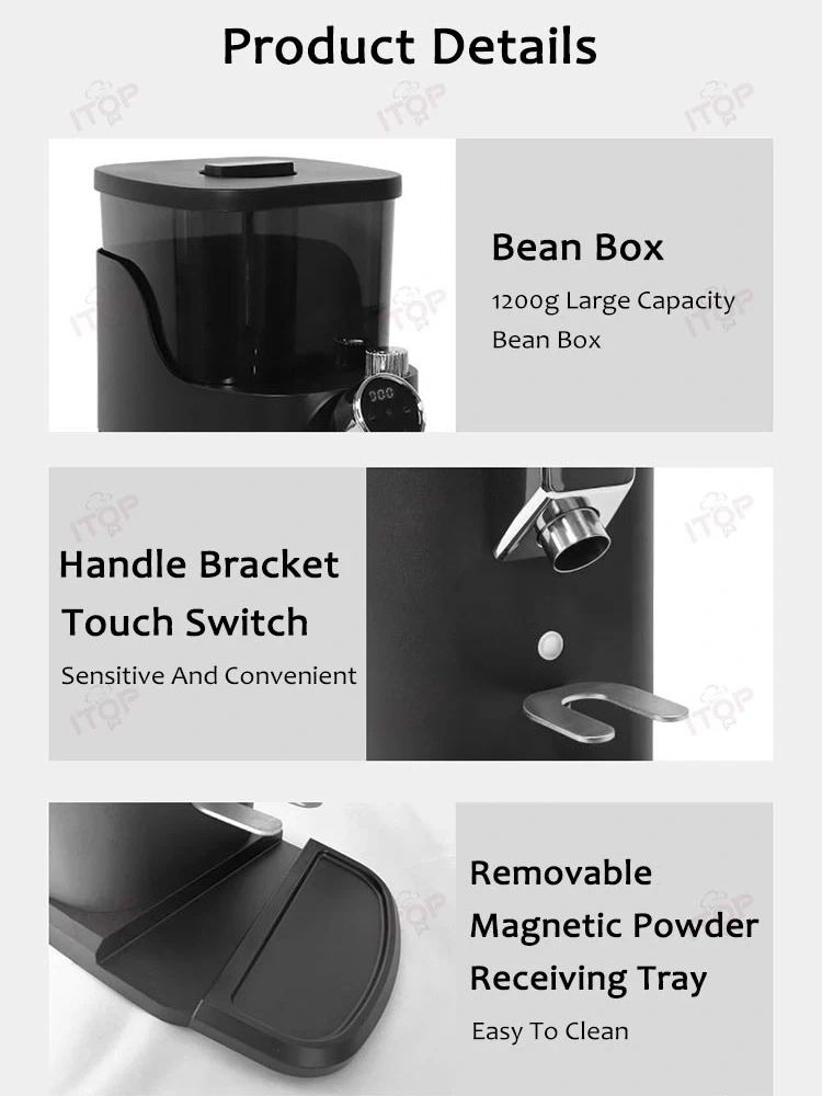 IT-CG-12 Electric Quantitative Espresso Straight Down Coffee Grinder,Commercial Coffee Machine Supplier | CE/UL Certified | ITOP Cafe,IT-CG-12 Electric Quantitative Espresso Straight Down Coffee Grinder