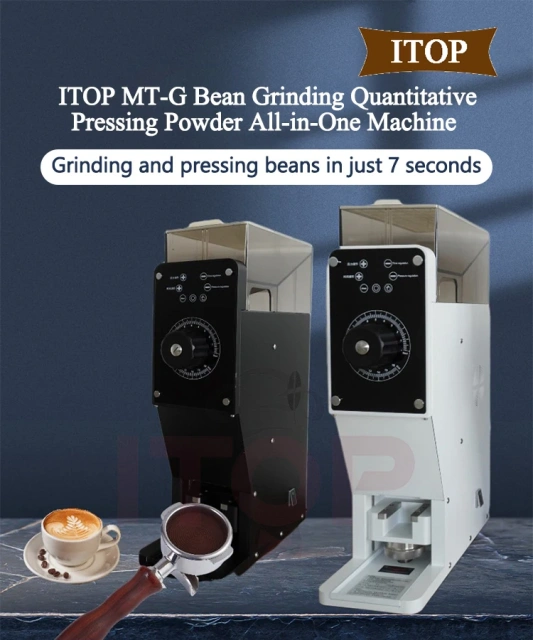 IT-MT-G Bean Grinding Quantitative Pressing Powder All-in-One Machine 98MM Titanium Flat Knife Coffee Grinder Coffee Tamper,Commercial Coffee Machine Supplier | CE/UL Certified | ITOP Cafe,IT-MT-G Bean Grinding Quantitative Pressing Powder All-in-One Machine 98MM Titanium Flat Knife Coffee Grinder Coffee Tamper