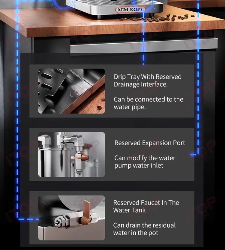 Alm Kopi espresso-3 Hand Press Espresso Machine Stepless Pressure 9Bar Extraction Coffee Maker with Electric heating Box 220V/110V,Commercial Coffee Machine Supplier | CE/UL Certified | ITOP Cafe,Alm Kopi espresso-3 Hand Press Espresso Machine Stepless Pressure 9Bar Extraction Coffee Maker with Electric heating Box 220V/110V