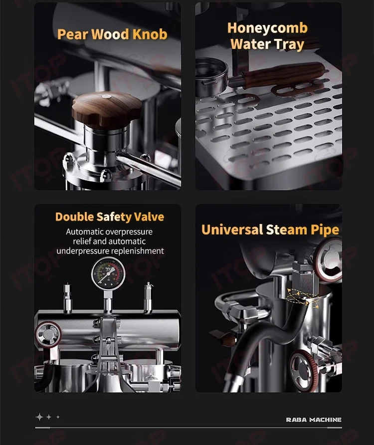 Alm Kopi Espresso-4 Manual Variable Pressure Coffee Machine Lever Coffee Machine Flame and Electric Energy Supply Espresso Maker,Commercial Coffee Machine Supplier | CE/UL Certified | ITOP Cafe,Alm Kopi Espresso-4 Manual Variable Pressure Coffee Machine Lever Coffee Machine Flame and Electric Energy Supply Espresso Maker