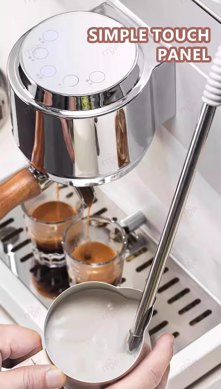 IT-CM-D1 Small Commercial Coffee Machine Semi-automatic Espresso Machine Double Pumps and three Boilers 220V,Commercial Coffee Machine Supplier | CE/UL Certified | ITOP Cafe,IT-CM-D1 Small Commercial Coffee Machine Semi-automatic Espresso Machine Double Pumps and three Boilers 220V