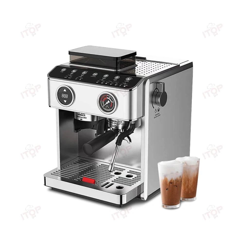 IT-ATC-15 Hotel Commercial 2 In 1 Espresso Coffee Maker With Grinder,Commercial Coffee Machine Supplier | CE/UL Certified | ITOP Cafe,IT-ATC-15 Hotel Commercial 2 In 1 Espresso Coffee Maker With Grinder