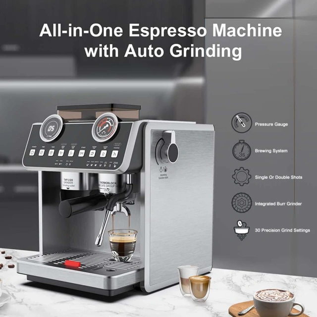 IT-ATC-14 Automatic 2 In 1 Cappuccino Espresso Coffee Maker With Bean Grinder,Commercial Coffee Machine Supplier | CE/UL Certified | ITOP Cafe,IT-ATC-14 Automatic 2 In 1 Cappuccino Espresso Coffee Maker With Bean Grinder