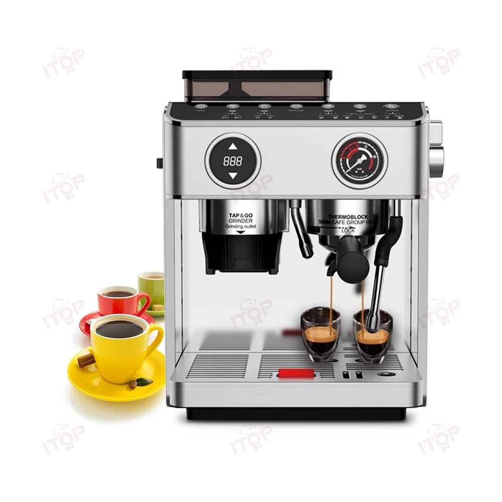 IT-ATC-15 Hotel Commercial 2 In 1 Espresso Coffee Maker With Grinder,Commercial Coffee Machine Supplier | CE/UL Certified | ITOP Cafe,IT-ATC-15 Hotel Commercial 2 In 1 Espresso Coffee Maker With Grinder