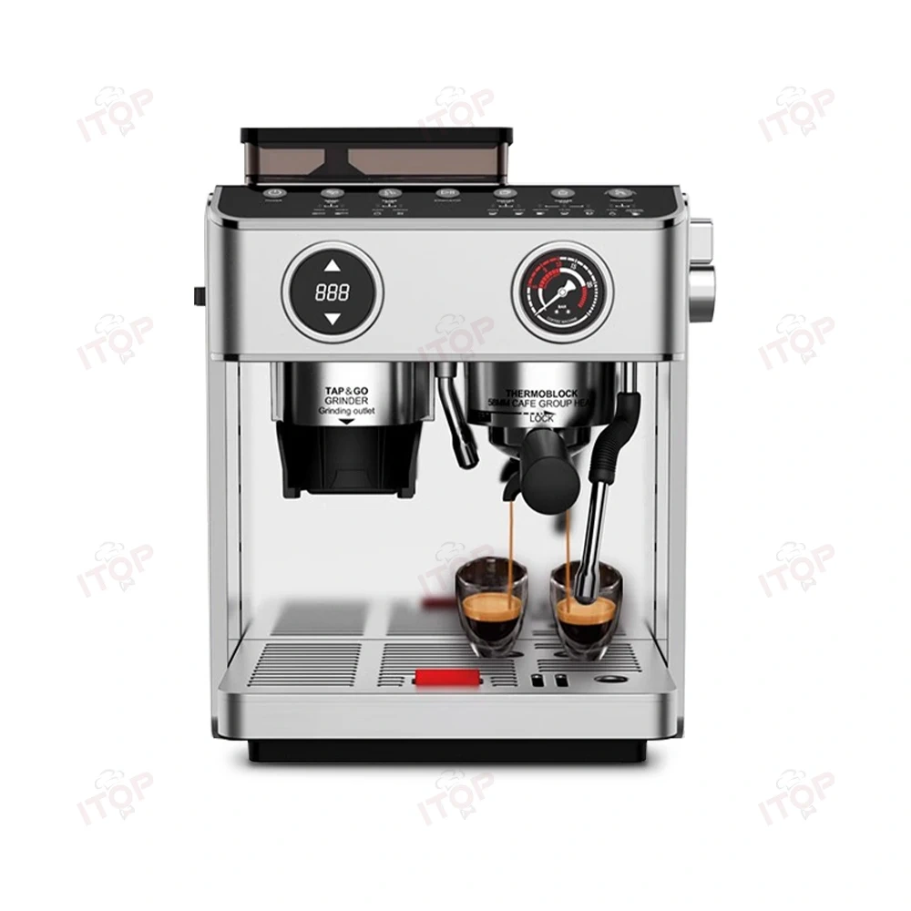 IT-ATC-15 Hotel Commercial 2 In 1 Espresso Coffee Maker With Grinder,Commercial Coffee Machine Supplier | CE/UL Certified | ITOP Cafe,IT-ATC-15 Hotel Commercial 2 In 1 Espresso Coffee Maker With Grinder
