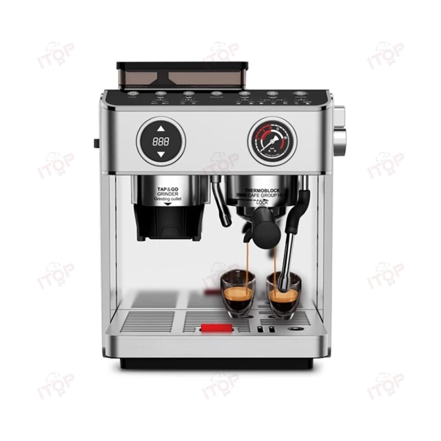 IT-ATC-15 Hotel Commercial 2 In 1 Espresso Coffee Maker With Grinder,Commercial Coffee Machine Supplier | CE/UL Certified | ITOP Cafe,IT-ATC-15 Hotel Commercial 2 In 1 Espresso Coffee Maker With Grinder