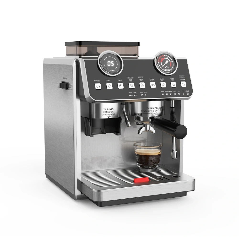 IT-ATC-14 Automatic 2 In 1 Cappuccino Espresso Coffee Maker With Bean Grinder,Commercial Coffee Machine Supplier | CE/UL Certified | ITOP Cafe,IT-ATC-14 Automatic 2 In 1 Cappuccino Espresso Coffee Maker With Bean Grinder