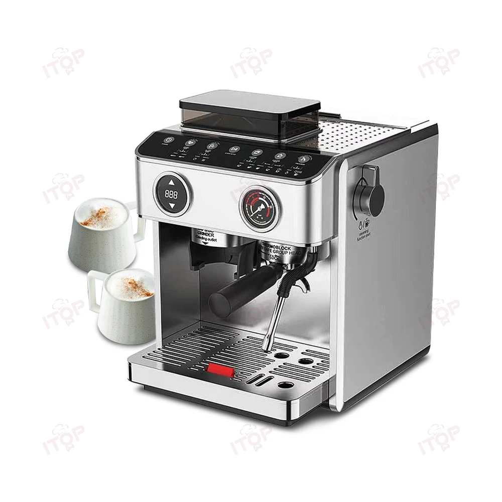 IT-ATC-15 Hotel Commercial 2 In 1 Espresso Coffee Maker With Grinder,Commercial Coffee Machine Supplier | CE/UL Certified | ITOP Cafe,IT-ATC-15 Hotel Commercial 2 In 1 Espresso Coffee Maker With Grinder