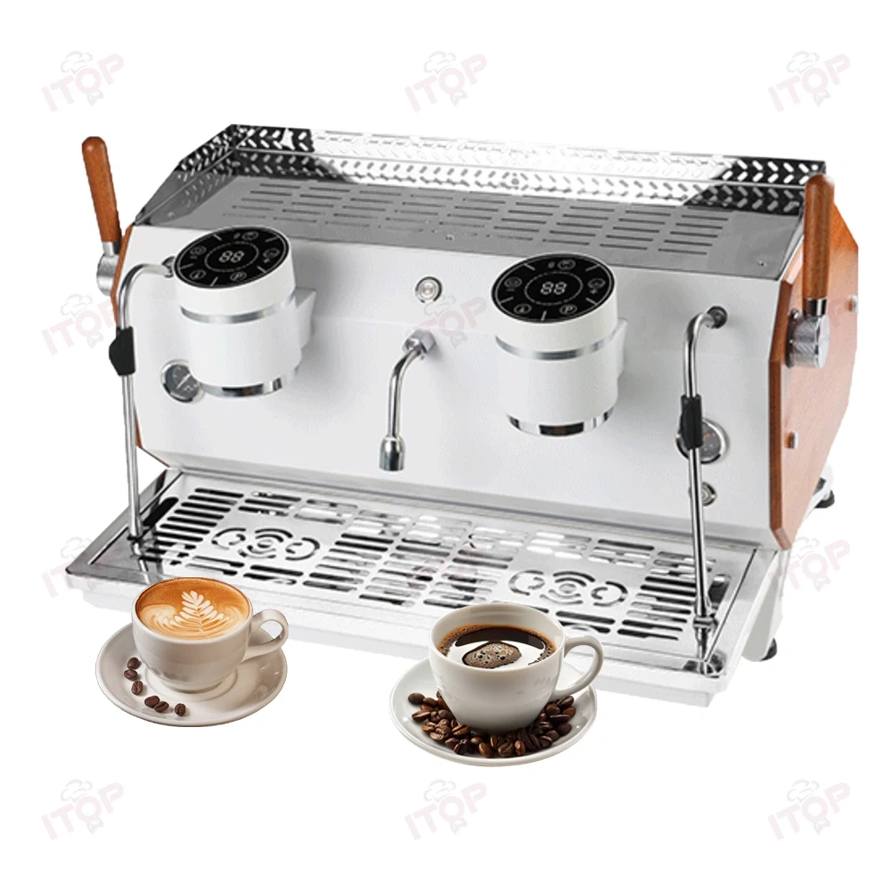 IT-CM-X2 Commercial Double group coffee machine with Screen,Commercial Coffee Machine Supplier | CE/UL Certified | ITOP Cafe,IT-CM-X2 Commercial Double group coffee machine with Screen