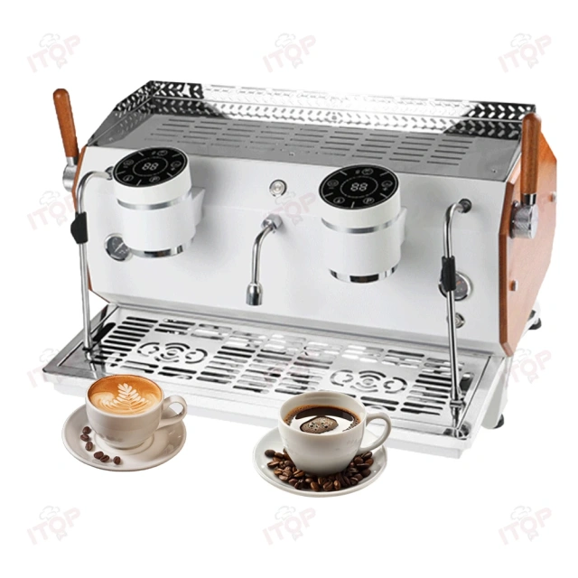IT-CM-X2 Commercial Double group coffee machine with Screen,Commercial Coffee Machine Supplier | CE/UL Certified | ITOP Cafe,IT-CM-X2 Commercial Double group coffee machine with Screen